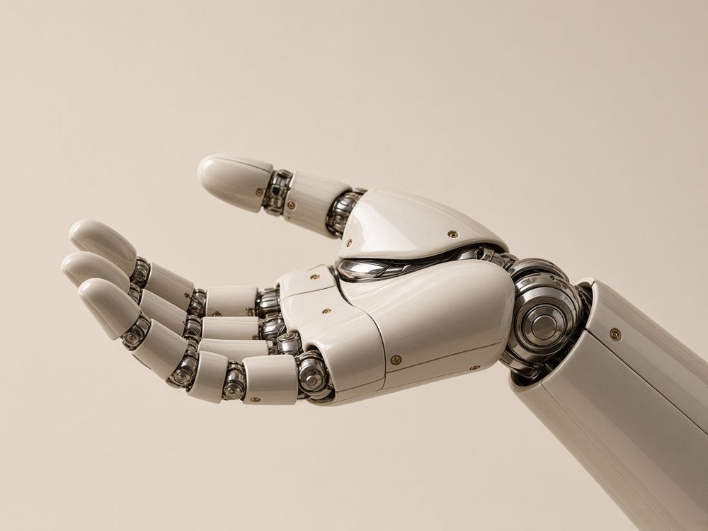 Study photograph of a robotic hand