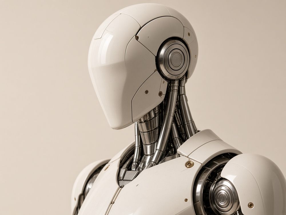 Study photograph of a robot head